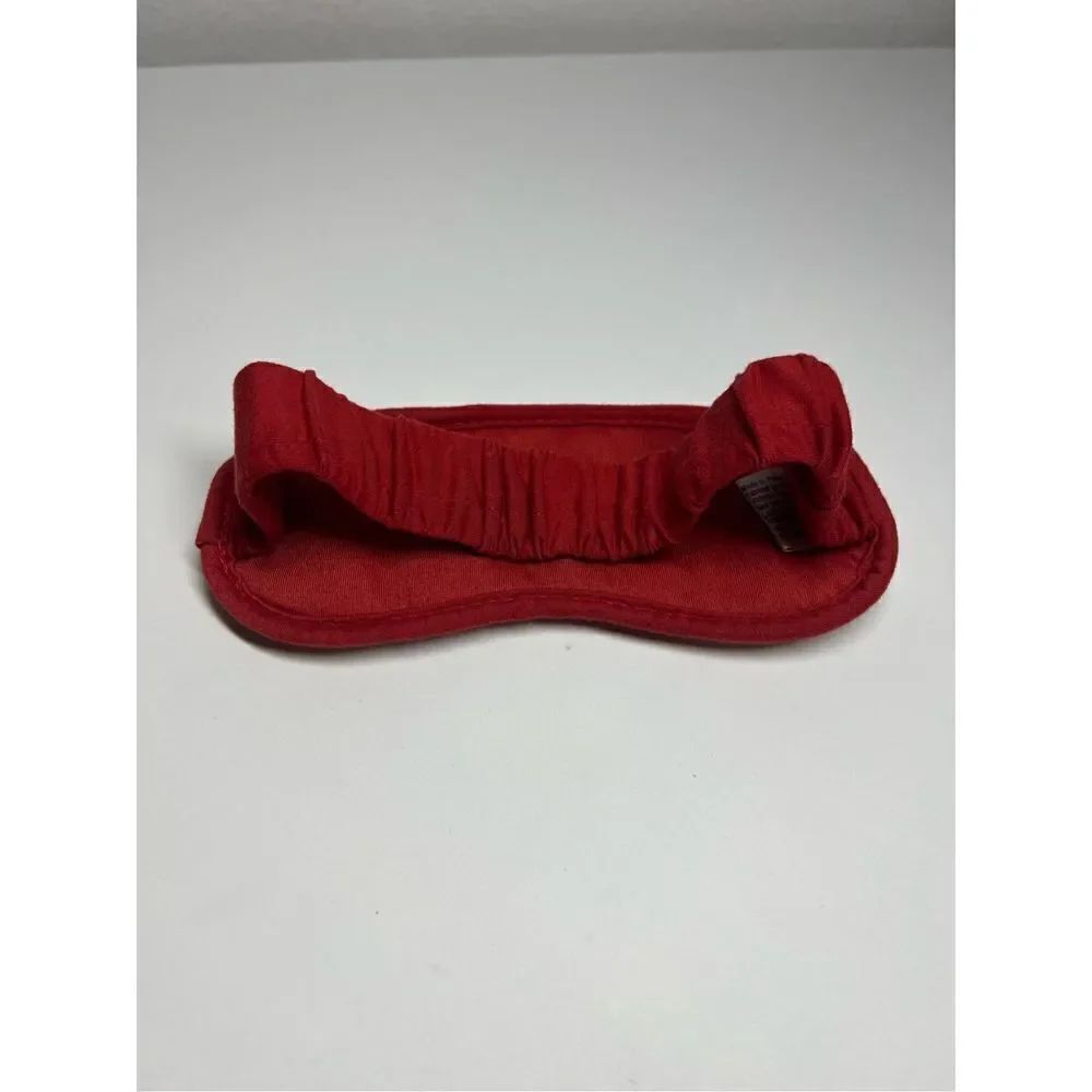 Victoria Secret PINK Eye Mask/Red and White Silver Logo Sherpa - Picture 2 of 8